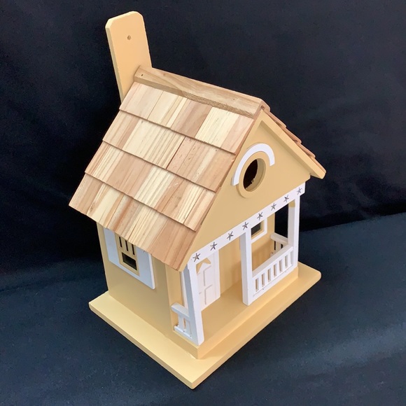 Home Bazaar Vctorian Cottage Yellow Bird House - Picture 14 of 16
